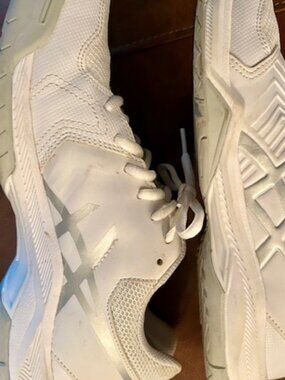 ASICS Gel Dedicate 8 Tennis Shoes White Silver Women’s Size 8.5 New No Box